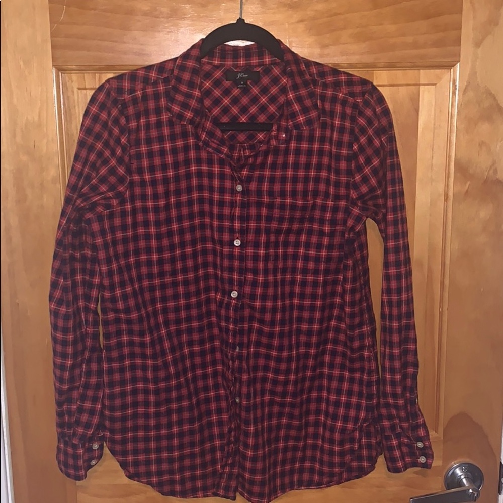 GUC J.Crew Plaid Button up size 8